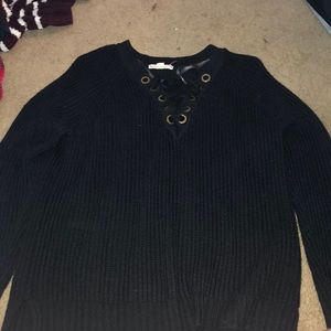 Black knitted long sleeve